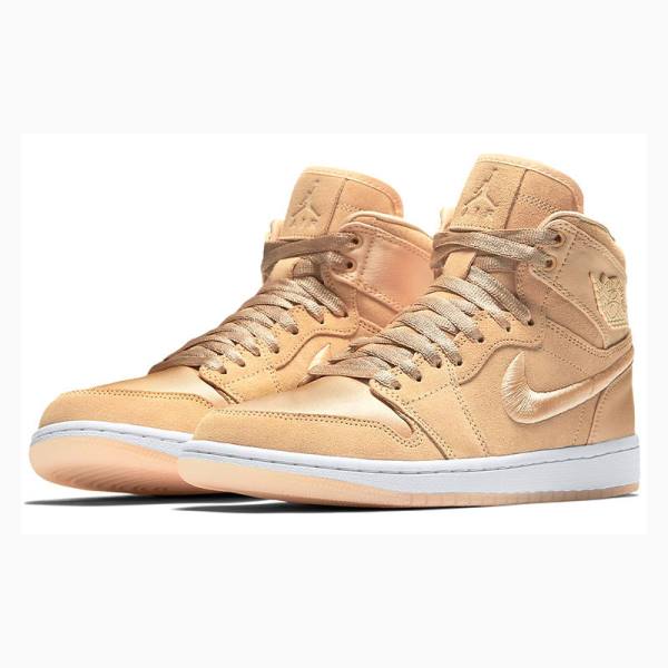 Nike Retro High SOH Ice Peach Basketbol Ayakkabısı Air Jordan 1 Kadın Altın | JD-357DQ