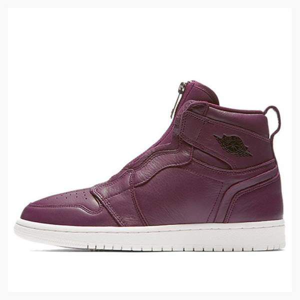 Nike Retro High Zip Bordeaux Basketbol Ayakkabısı Air Jordan 1 Kadın Mor | JD-268BU