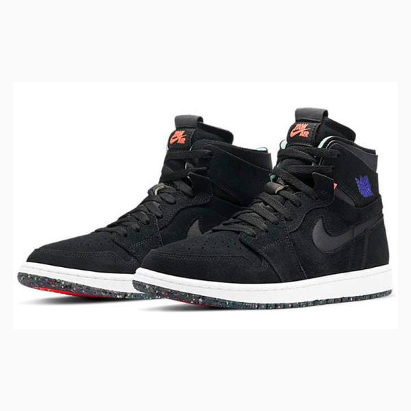 Nike Retro High Zoom Court Basketbol Ayakkabısı Air Jordan 1 Erkek Siyah Mor | JD-603OF