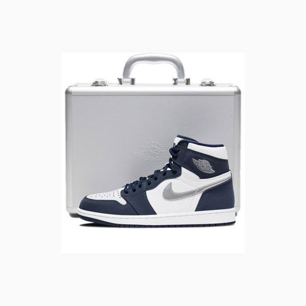 Nike Retro High co.JP \'Midnight Navy\' Suitcase Special Box Basketbol Ayakkabısı Air Jordan 1 Erkek Lacivert | JD-439HG