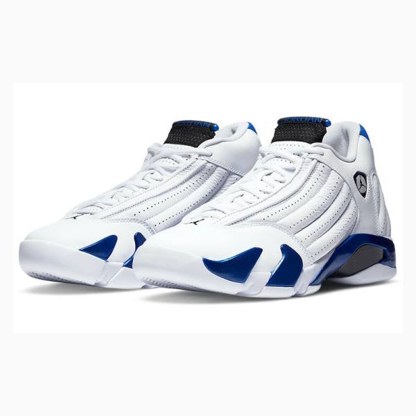 Nike Retro Hyper Royal Basketbol Ayakkabısı Air Jordan 14 Erkek Beyaz Mavi | JD-507KG