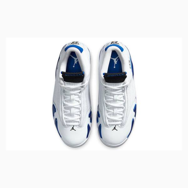 Nike Retro Hyper Royal Basketbol Ayakkabısı Air Jordan 14 Erkek Beyaz Mavi | JD-507KG