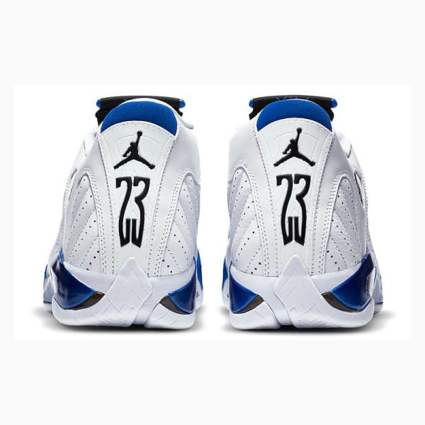 Nike Retro Hyper Royal Basketbol Ayakkabısı Air Jordan 14 Erkek Beyaz Mavi | JD-507KG