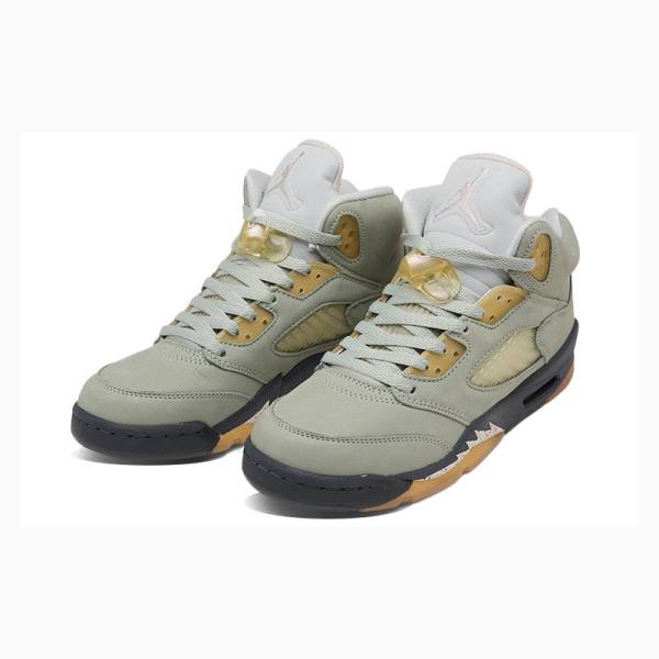 Nike Retro Jade Horizon Basketbol Ayakkabısı Air Jordan 5 Erkek Gümüş Altın | JD-583XZ