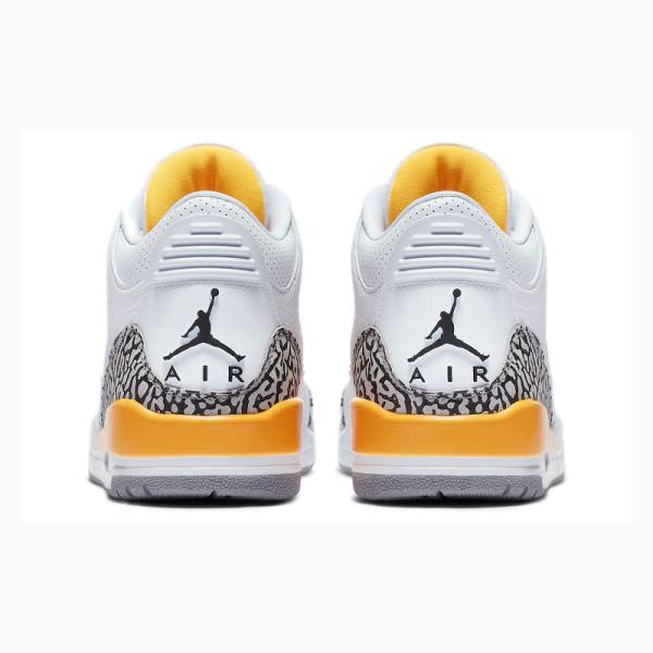 Nike Retro Laser Basketbol Ayakkabısı Air Jordan 3 Kadın Beyaz Turuncu | JD-564VO