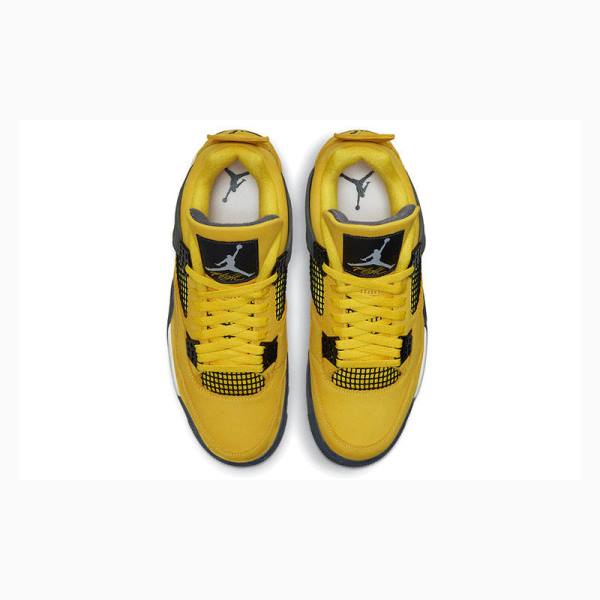 Nike Retro Lightning Basketbol Ayakkabısı Air Jordan 4 Erkek Sarı | JD-134VB