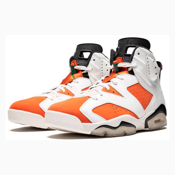 Nike Retro Like Mike - Gatorade Basketbol Ayakkabısı Air Jordan 6 Erkek Beyaz Turuncu | JD-315MP