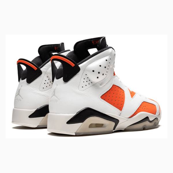 Nike Retro Like Mike - Gatorade Basketbol Ayakkabısı Air Jordan 6 Erkek Beyaz Turuncu | JD-315MP