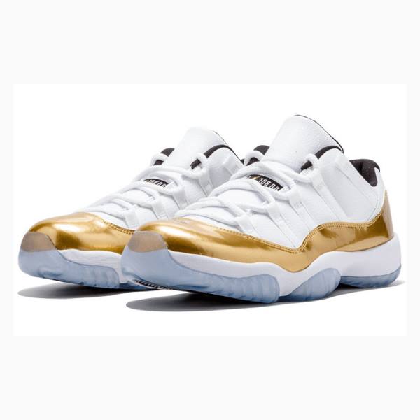 Nike Retro Low Closing Ceremony Spor Ayakkabı Air Jordan 11 Erkek Beyaz Altın | JD-961ZE