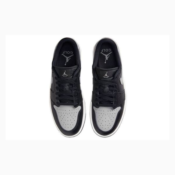 Nike Retro Low Golf Shadow Spor Ayakkabı Air Jordan 1 Erkek Siyah Beyaz Gri | JD-045MS