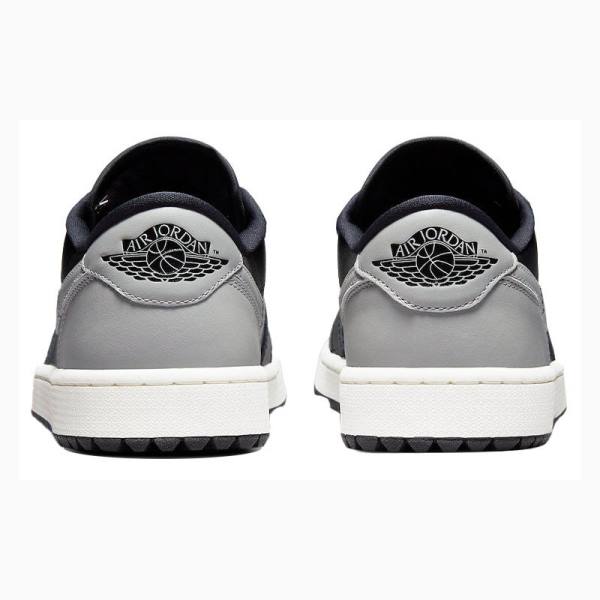 Nike Retro Low Golf Shadow Spor Ayakkabı Air Jordan 1 Erkek Siyah Beyaz Gri | JD-045MS