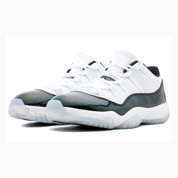 Nike Retro Low Iridescent Spor Ayakkabı Air Jordan 11 Erkek Beyaz Yeşil | JD-289UA