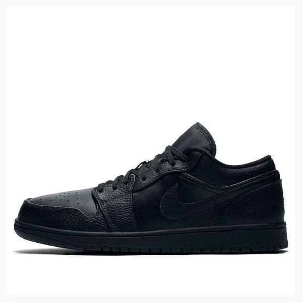 Nike Retro Low Triple Spor Ayakkabı Air Jordan 1 Erkek Siyah | JD-759QT