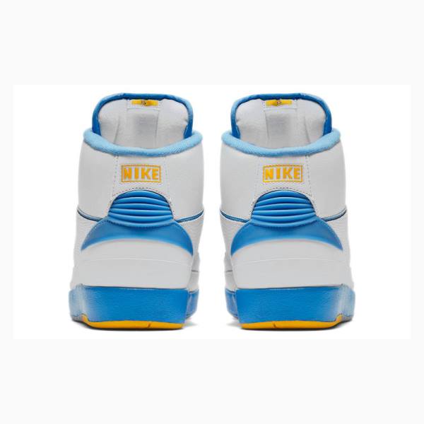 Nike Retro Melo Basketbol Ayakkabısı Air Jordan 2 Erkek Beyaz Mavi | JD-624MD