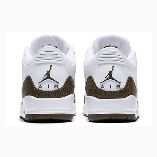 Nike Retro Mocha Basketbol Ayakkabısı Air Jordan 3 Erkek Beyaz Kahverengi | JD-258YC