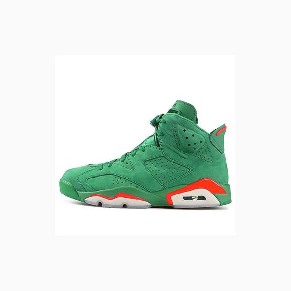 Nike Retro NRG G8RD Gatorade - Süet Basketbol Ayakkabısı Air Jordan 6 Erkek Yeşil | JD-857LG