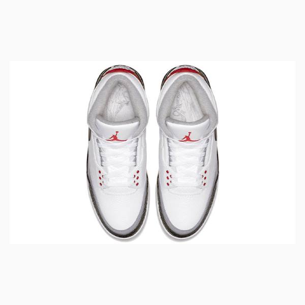 Nike Retro NRG Tinker Basketbol Ayakkabısı Air Jordan 3 Erkek Beyaz Siyah Gri | JD-734VI