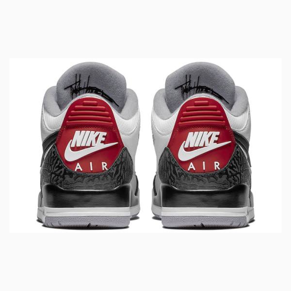 Nike Retro NRG Tinker Basketbol Ayakkabısı Air Jordan 3 Erkek Beyaz Siyah Gri | JD-734VI