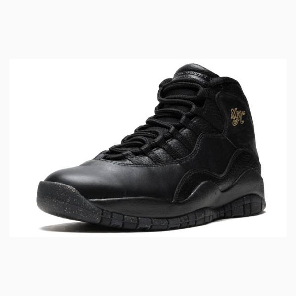 Nike Retro NYC NYC Basketbol Ayakkabısı Air Jordan 10 Erkek Siyah | JD-063QR