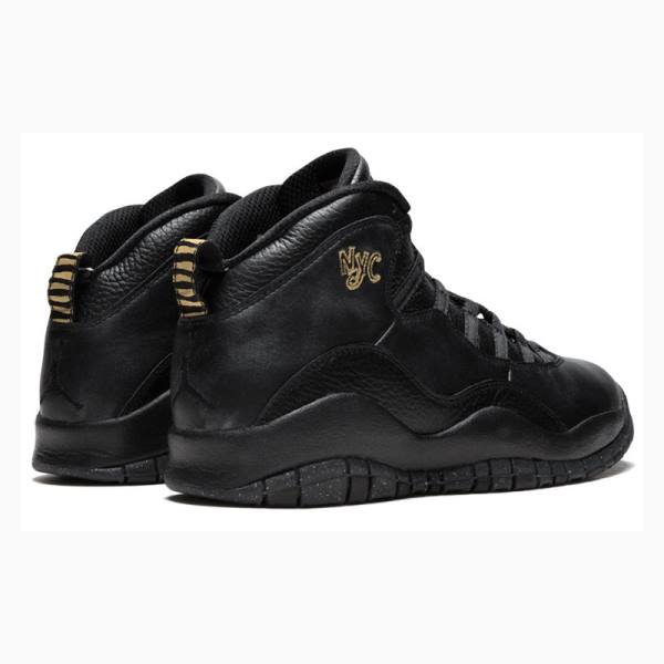 Nike Retro NYC NYC Basketbol Ayakkabısı Air Jordan 10 Erkek Siyah | JD-063QR