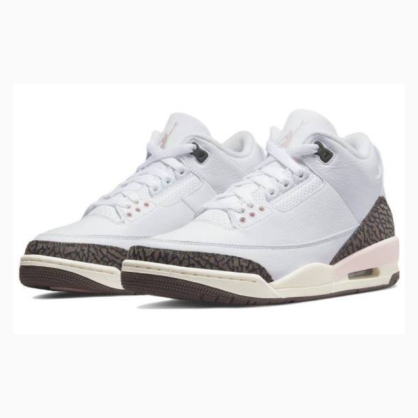 Nike Retro Neapolitan Dark Mocha Basketbol Ayakkabısı Air Jordan 3 Kadın Beyaz Kahverengi | JD-281DK