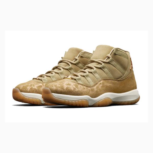 Nike Retro Neutral Basketbol Ayakkabısı Air Jordan 11 Kadın Zeytin Yeşili Kahverengi | JD-145EM