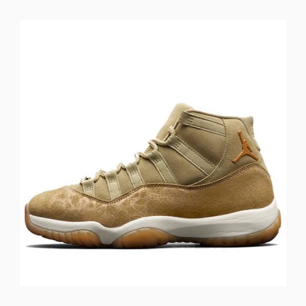 Nike Retro Neutral Basketbol Ayakkabısı Air Jordan 11 Kadın Zeytin Yeşili Kahverengi | JD-145EM