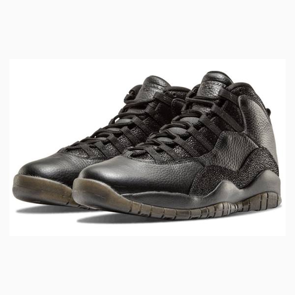 Nike Retro OVO Basketbol Ayakkabısı Air Jordan 10 Erkek Siyah | JD-458LU