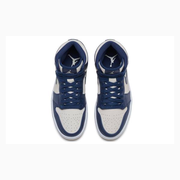 Nike Retro PREM Midnight Basketbol Ayakkabısı Air Jordan 1 Kadın Lacivert | JD-670NV