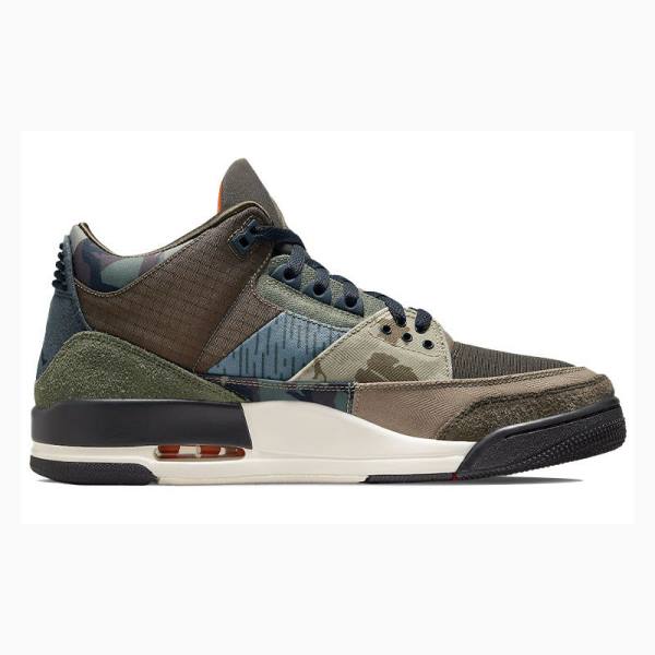 Nike Retro Patchwork Basketbol Ayakkabısı Air Jordan 3 Erkek Kahverengi | JD-605QX