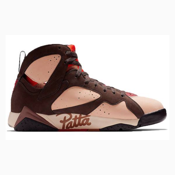 Nike Retro Patta - Shimmer Basketbol Ayakkabısı Air Jordan 7 Erkek Kahverengi | JD-325IE