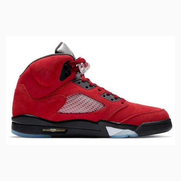 Nike Retro Raging Bull Basketbol Ayakkabısı Air Jordan 5 Erkek Kırmızı Siyah | JD-514ZE