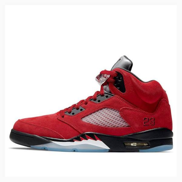 Nike Retro Raging Bull Basketbol Ayakkabısı Air Jordan 5 Erkek Kırmızı Siyah | JD-514ZE