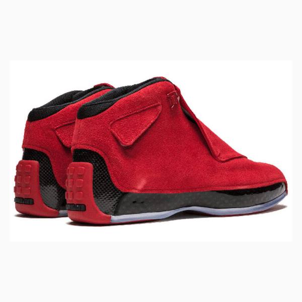 Nike Retro Red Süet Basketbol Ayakkabısı Air Jordan 18 Erkek Kırmızı Siyah | JD-587AZ