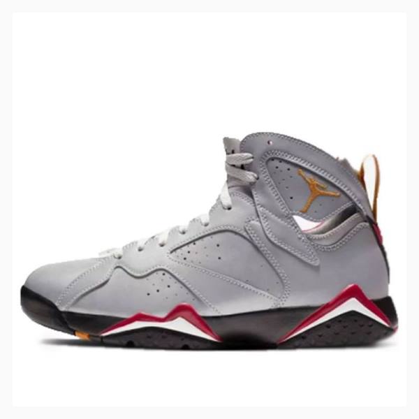 Nike Retro Reflective Cardinal Basketbol Ayakkabısı Air Jordan 7 Erkek Gümüş | JD-391RC