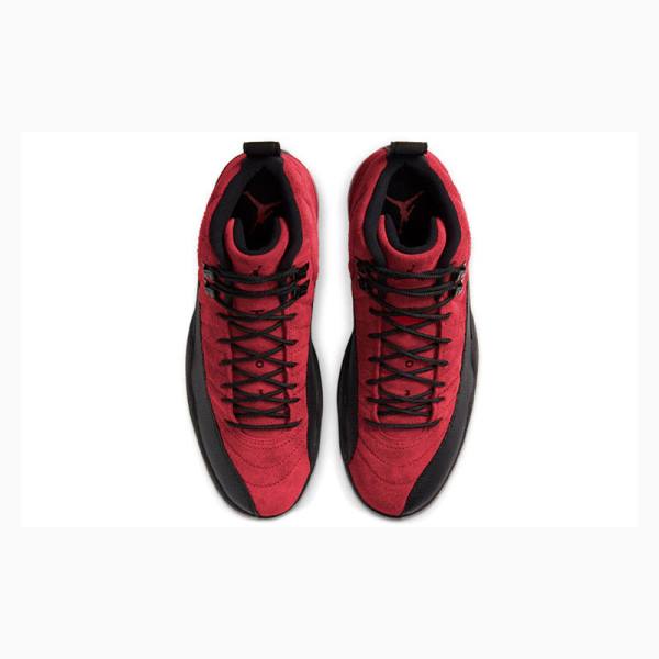 Nike Retro Reverse Flu Game Basketbol Ayakkabısı Air Jordan 12 Erkek Siyah Kırmızı | JD-379AP