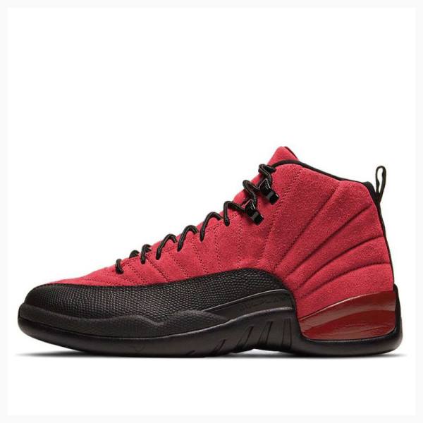 Nike Retro Reverse Flu Game Basketbol Ayakkabısı Air Jordan 12 Erkek Siyah Kırmızı | JD-379AP