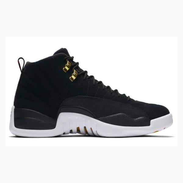 Nike Retro Reverse Taxi Basketbol Ayakkabısı Air Jordan 12 Erkek Siyah Beyaz | JD-981EK