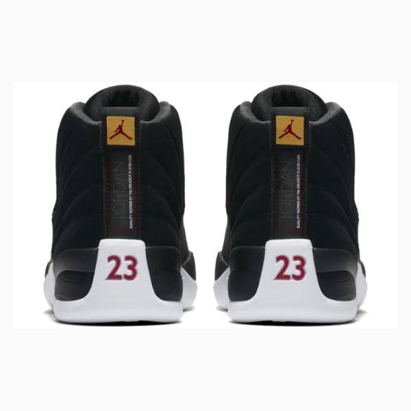 Nike Retro Reverse Taxi Basketbol Ayakkabısı Air Jordan 12 Erkek Siyah Beyaz | JD-981EK