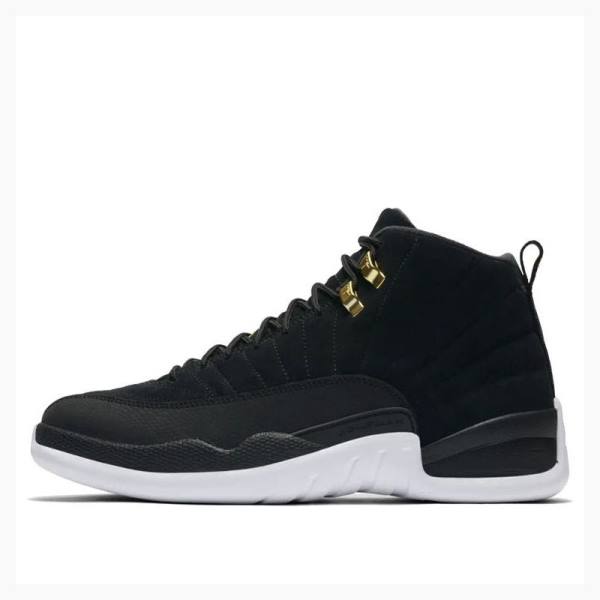 Nike Retro Reverse Taxi Basketbol Ayakkabısı Air Jordan 12 Erkek Siyah Beyaz | JD-981EK