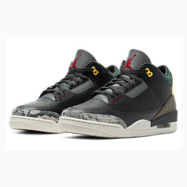 Nike Retro SE Animal Instinct 2.0 Basketbol Ayakkabısı Air Jordan 3 Erkek Siyah Gri | JD-574QN