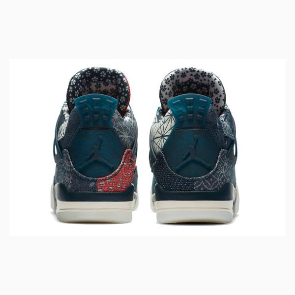 Nike Retro SE Deep Ocean Sashiko Basketbol Ayakkabısı Air Jordan 4 Erkek Mavi Kırmızı | JD-461PO