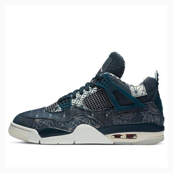 Nike Retro SE Deep Ocean Sashiko Basketbol Ayakkabısı Air Jordan 4 Erkek Mavi Kırmızı | JD-461PO