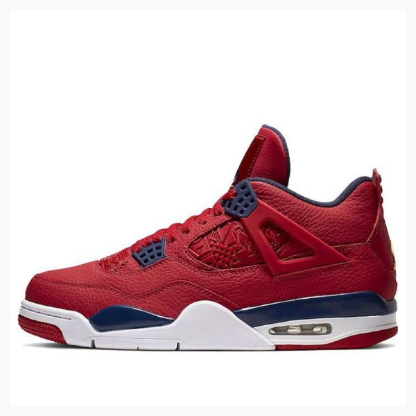 Nike Retro SE FIBA Basketbol Ayakkabısı Air Jordan 4 Erkek Kırmızı Siyah | JD-913KR