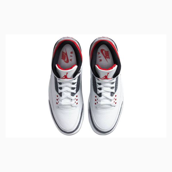 Nike Retro SE Fire Red Basketbol Ayakkabısı Air Jordan 3 Erkek Beyaz Siyah Kırmızı | JD-792DR