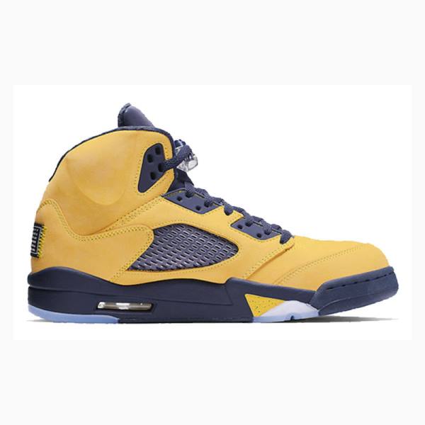 Nike Retro SE Michigan Basketbol Ayakkabısı Air Jordan 5 Erkek Sarı | JD-938PU