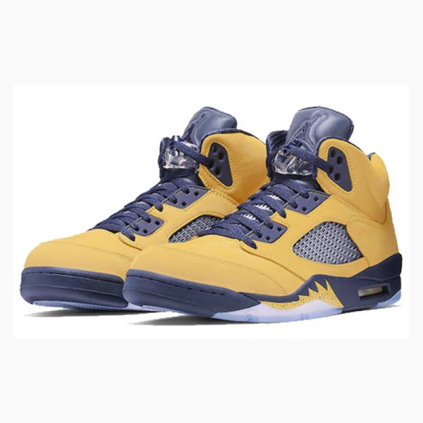 Nike Retro SE Michigan Basketbol Ayakkabısı Air Jordan 5 Erkek Sarı | JD-938PU