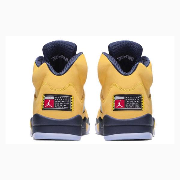 Nike Retro SE Michigan Basketbol Ayakkabısı Air Jordan 5 Erkek Sarı | JD-938PU