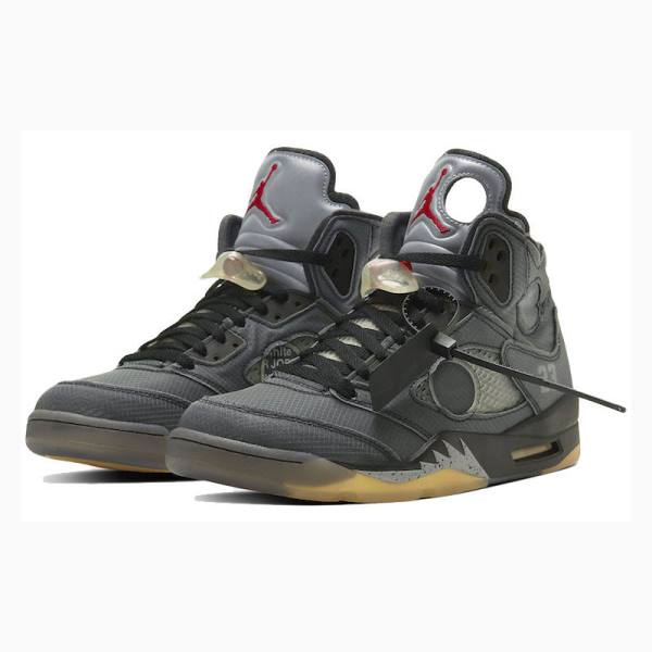 Nike Retro SP Basketbol Ayakkabısı Air Jordan 5 Erkek Siyah Gri | JD-246BR