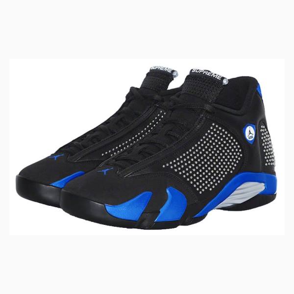 Nike Retro SP Supreme Basketbol Ayakkabısı Air Jordan 14 Erkek Siyah Mavi | JD-817DT